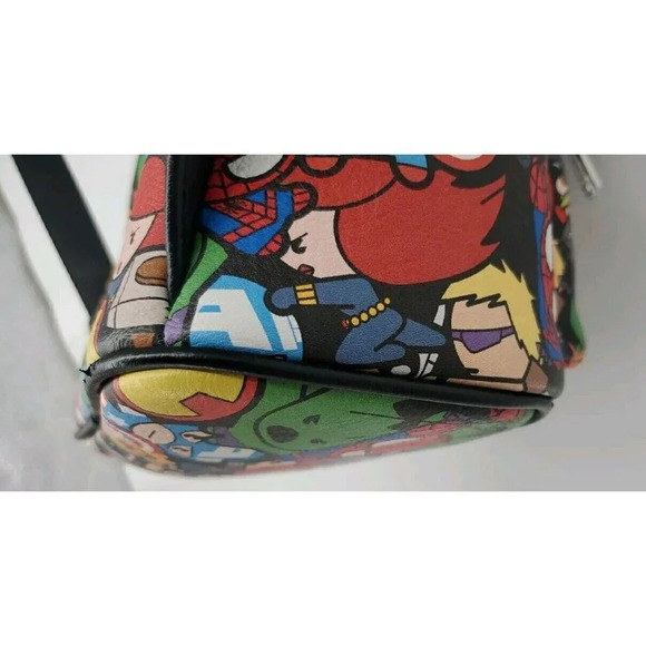 Loungefly OG Marvel Chibi Avengers Mini Backpack Black Widow Captain America EUC - Picture 13 of 16